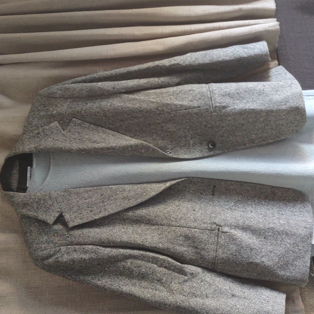 Pendleton Gray Blazer Jacket 100% Virgin Wool 8 V… - image 1